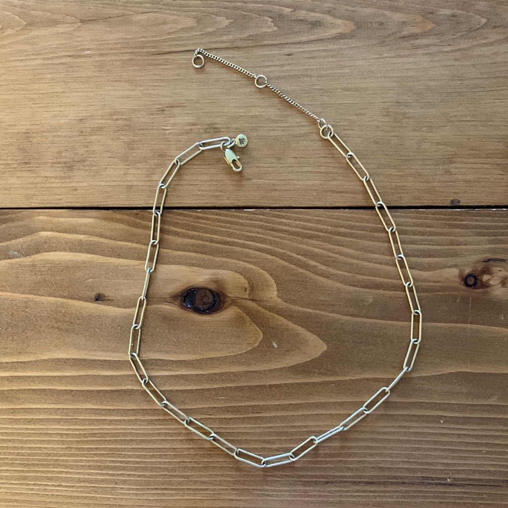 Madewell paper clip necklace